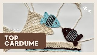tutorial top de crochê | top cardume
