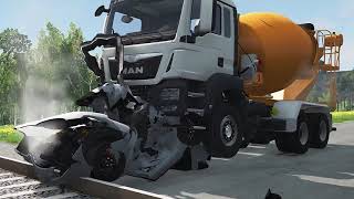 Mobil and Rel Kereta Api - BeamNG Drive screenshot 3