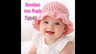 Beautiful Crochet Baby Hat. Step by Step Tutorial #diy #crochet #babygirl #baby #cute #cutebaby