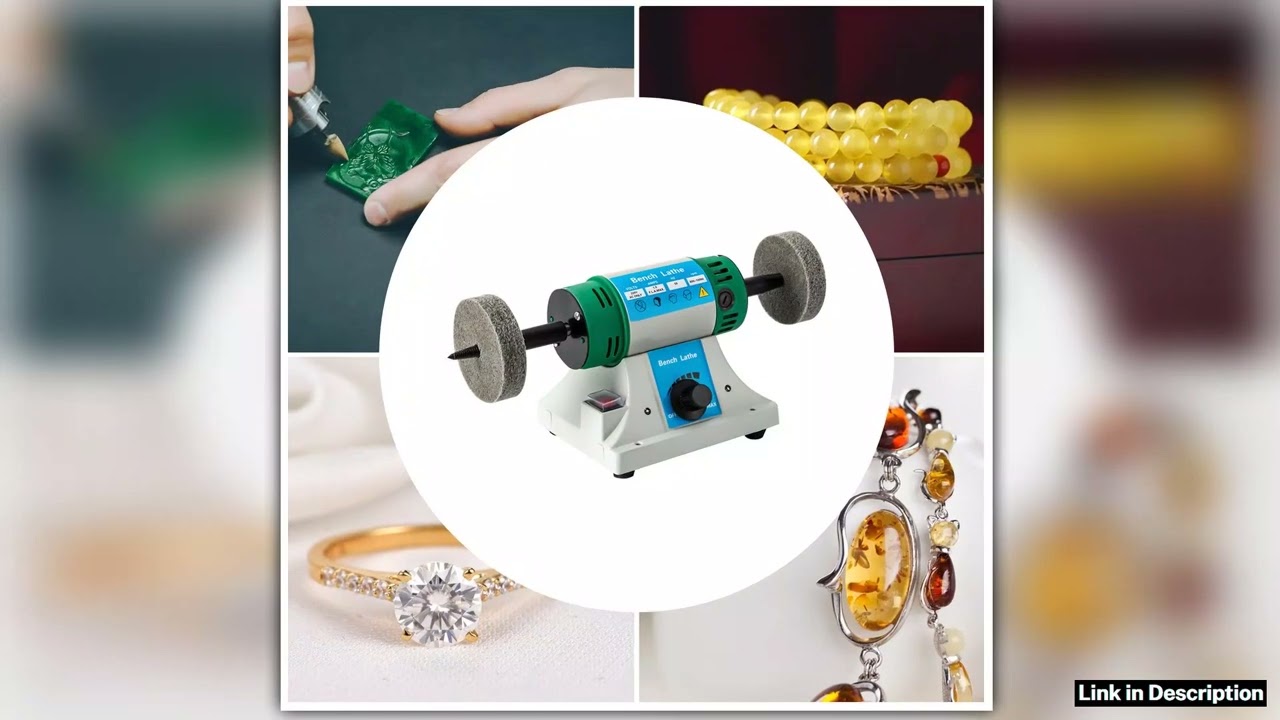 Polisher Machine Adjustable Variable Speed Multifunction Jewelry Rock Polishing Buffer Bench Lathe