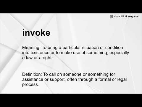 invoke Meaning