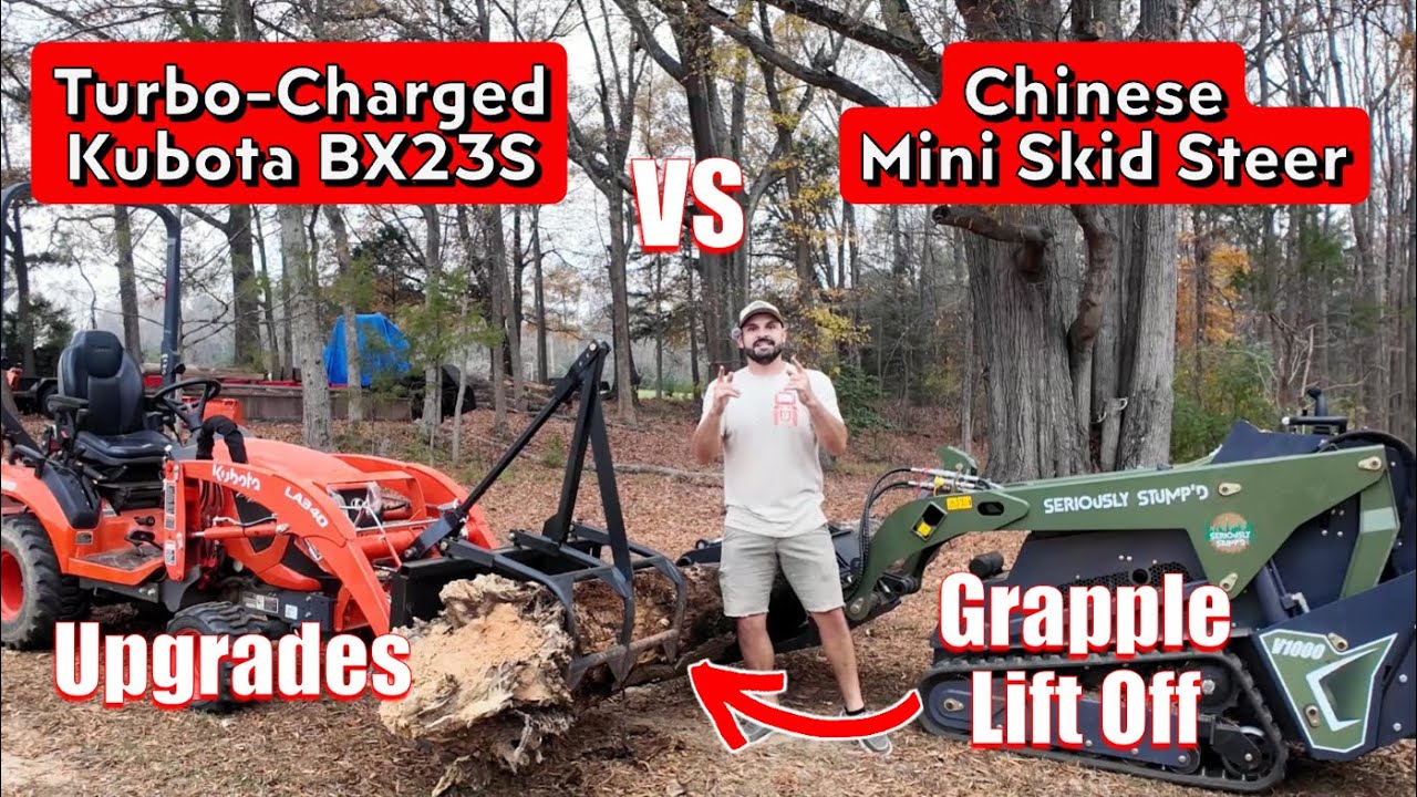Китайский мини-погрузчик против Kubota BX23S: состязание в захватах