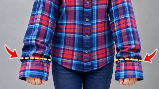 Shirt Sleeves Too Long? Fix Them Without A Sewing Machine!