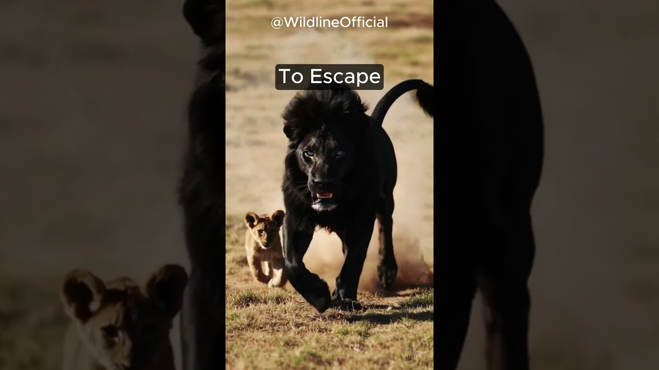 Wildline Mini's Ep. #4  – Rare Giant Black Lion Protects Cub 