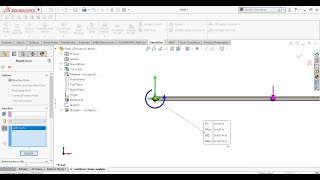 Solidworks simulation : Calculating reaction force and moment of cantilever beam with UDL
