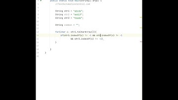 How to Find Common Characters among Three Strings in Java | Interview Question
