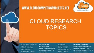 Cloud Research Topics | Cloud PhD Research Topics