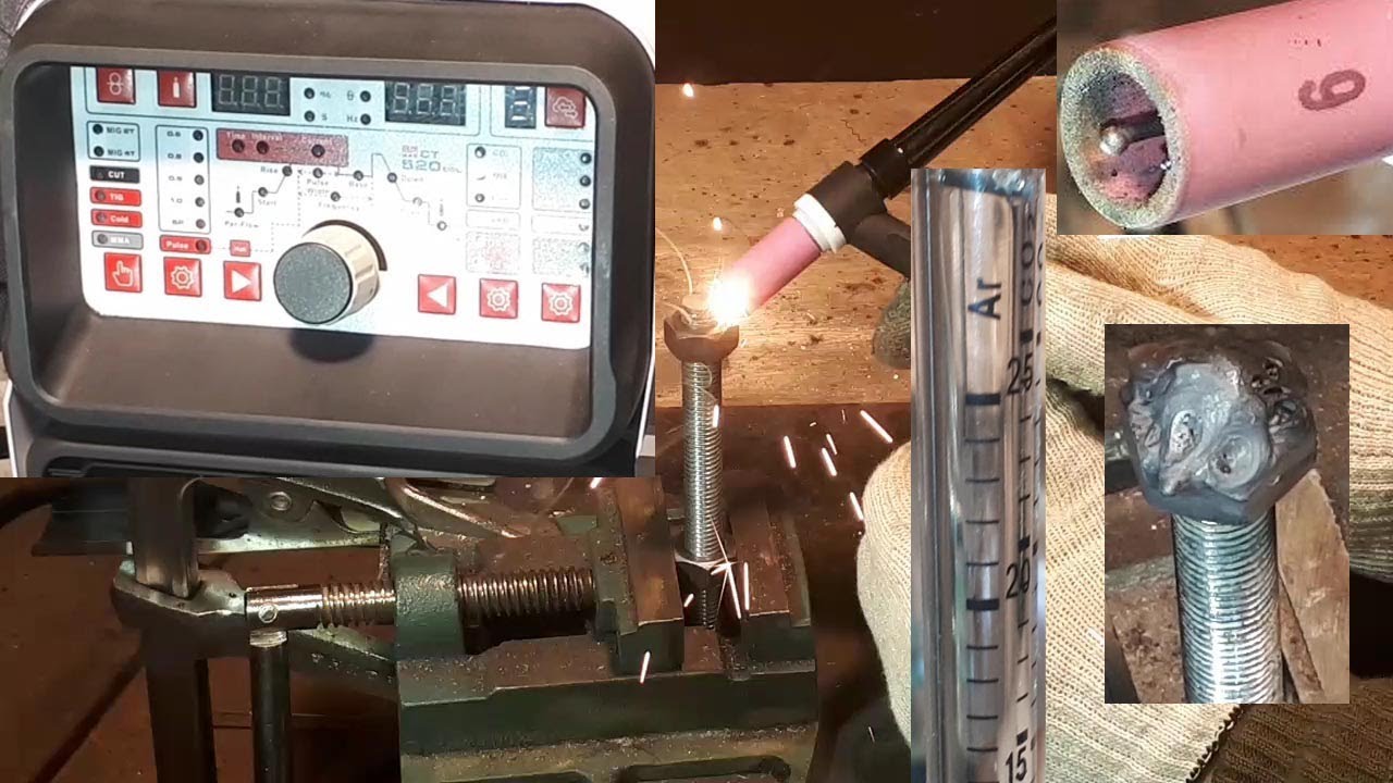 ANDELI MCT-520DPL. Ч36. COLD-сварка. Приварил гайку к шпильке М12, как эксперимент.