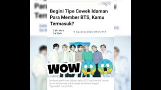 SEPERTI APAKAH TIPE CEWEK PARA MEMBER BTS🤔.. ARMY HARUS TAU INI !!☝️