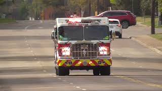 [Dallas Fire-Rescue] Engine 2, Engine 30, and Truck 27 Responding to a Structure Fire