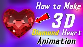 3D Heart Animation कैसे बनाए || How to Make 3d Diamond Heart Animation Video edtting || kinemaste screenshot 5