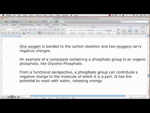 AP Biology Functional Groups - Phosphate Group