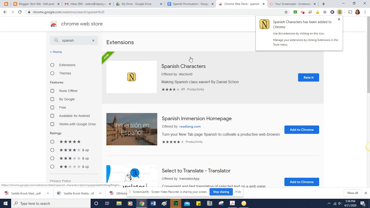 Spanish Characters Extension - YouTube