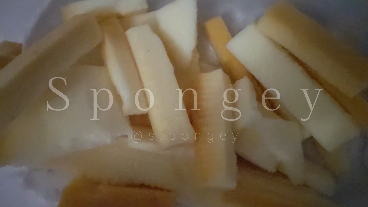 ASMR Sponge 🧽 Soapy Ripping Foam Pieces 🧽 JUNK