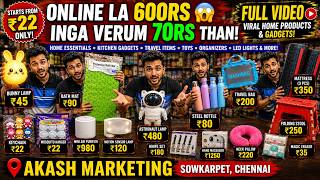 Amazon la ₹600 😱 Inga Verum ₹70 Than! Akash Marketing Sowcarpet Chennai Full Tour | Viral  Products🔥