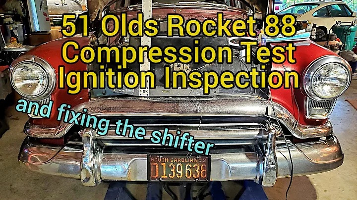 51 Oldsmobile Rocket 88 Compression Test and Ignition Inspection plus the Broken Shifter Gets Fixed