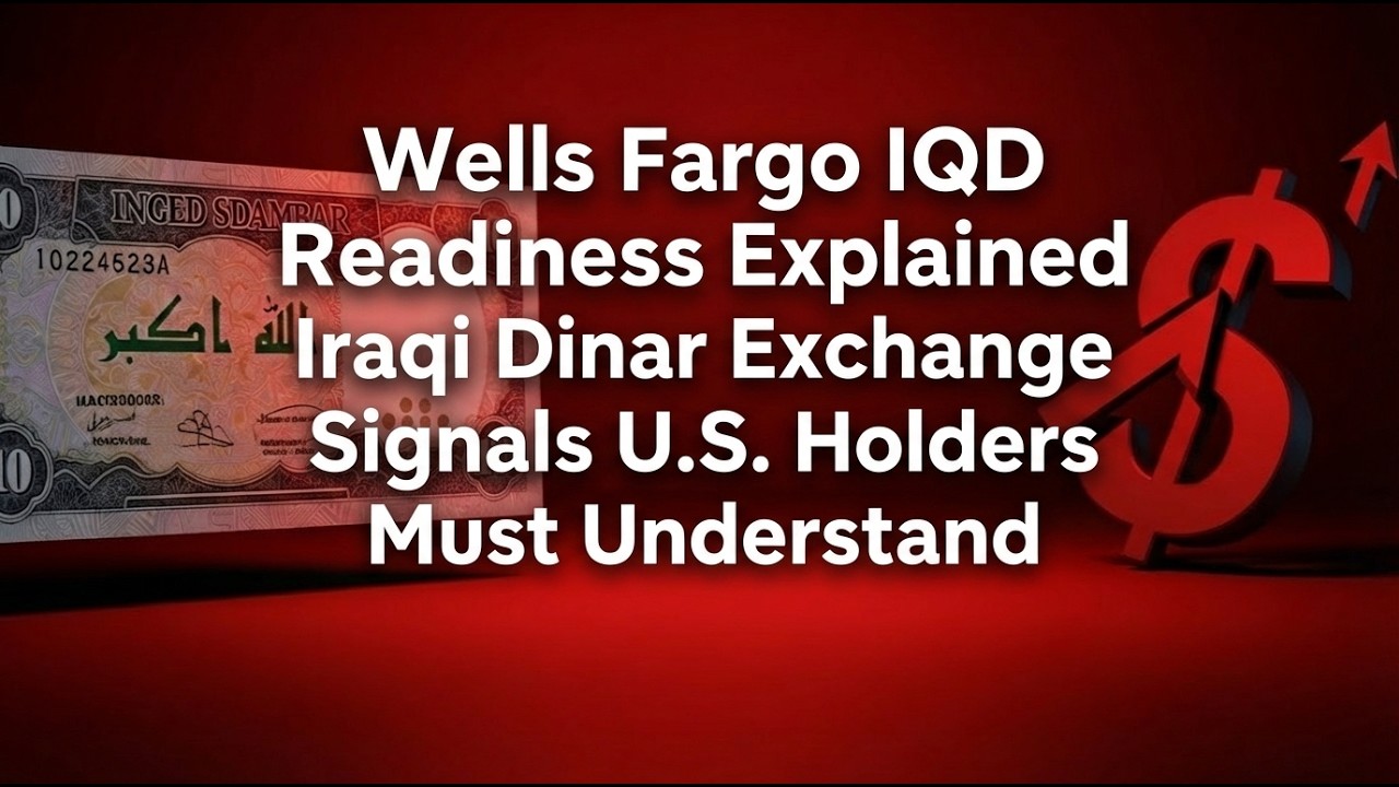 Wells Fargo IQD Readiness Explained Iraqi Dinar Exchange Signals U.S. Holders Must Understand