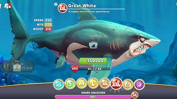 Hungry Shark world - New shark unlock - gameplay walkthrough