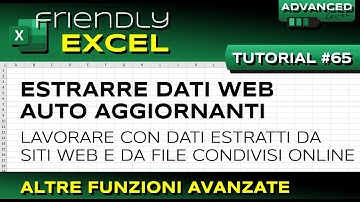 EXCEL #65  Lavorare con dati WEB