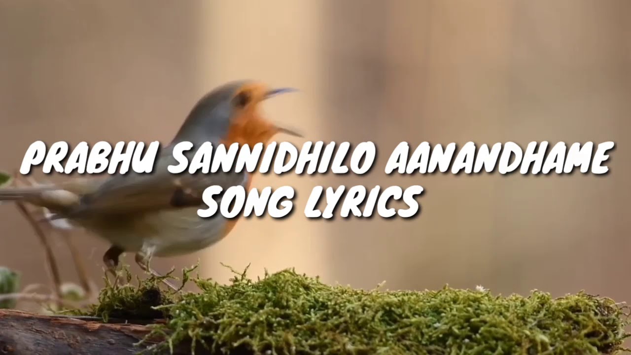 PRABHU SANNIDHILO AANANDHAME SONG LYRICS