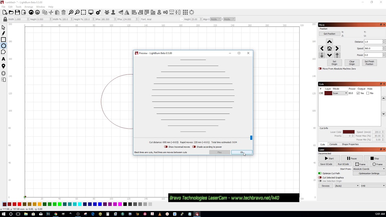 hatching in lightburn - YouTube