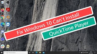 Famous Fix Windows 10 Can’t Install QuickTime Profile