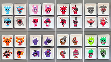 Color mixing sprunki phase 1~9 Guess the color of the sprunki #colormixing#sprunki