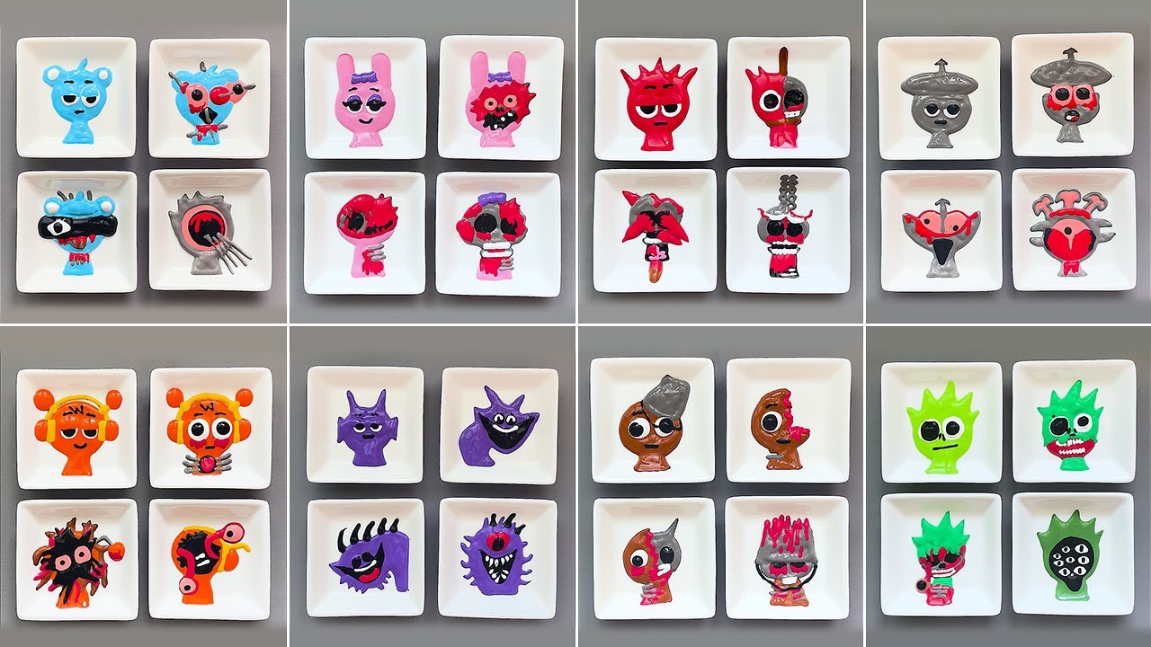 Color mixing sprunki phase 1~9 Guess the color of the sprunki 