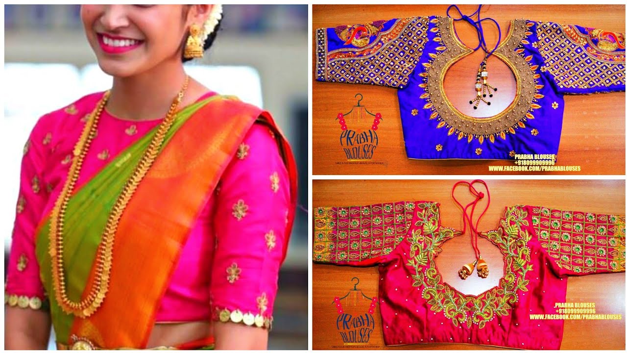 Latest Maggam Work Blouse Designs 2019 || Prabha Blouses from ...