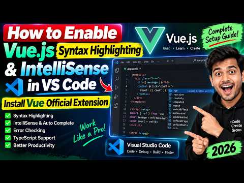 How to Enable Vue.js Syntax Highlighting & IntelliSense in VS Code – Install Vue Official Extension