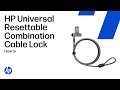 Install the HP Universal Resettable Combination Cable Lock | HP Support