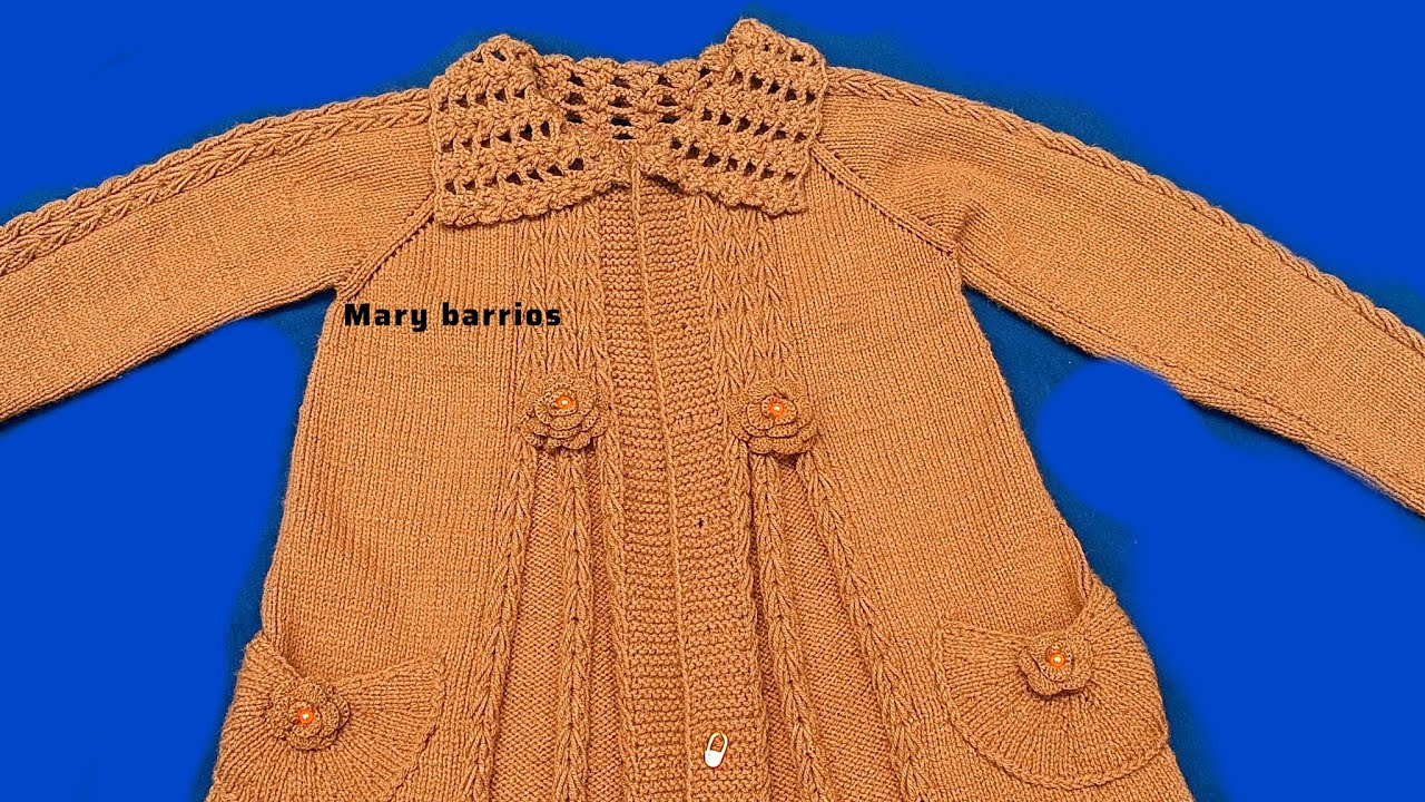 chompa o abrigo tejido a dos agujas