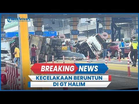 BREAKING NEWS Kecelakaan Beruntun 5 Kendaraan di Gerbang Tol Halim Utama Hari Ini Diduga Rem Blong