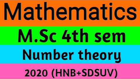number theory objective paper msc 2020 4th sem(hnb+sdsuv)
