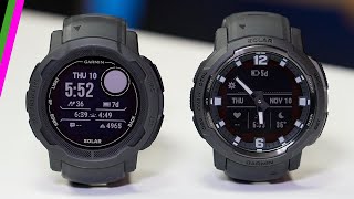 Garmin Instinct Crossover vs Instinct 2 // Design, Size, Watch Faces, and More...Compared!