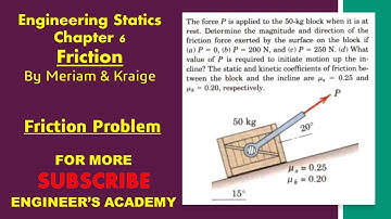 Determine the magnitude and direction of the friction force. Chapter 6: Friction | Engineers Academy