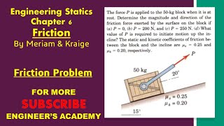 Determine the magnitude and direction of the friction force. Chapter 6: Friction | Engineers Academy