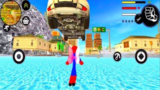 Flying Spider Stickman Rope Hero Sins Of Miami Gangster Game screenshot 2