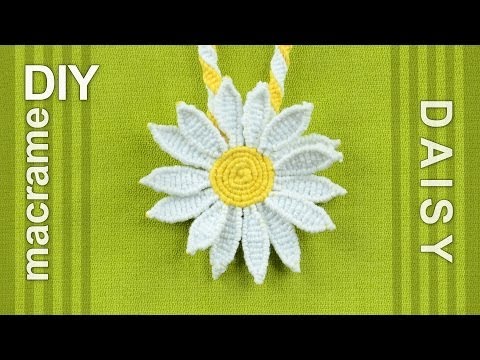 How to Make a Macrame Daisy Flower - Tutorial