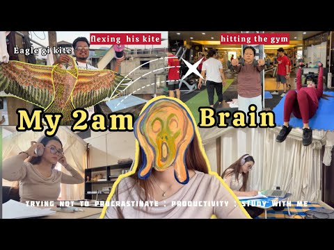 😭 accidentally woke up at 2am-😓exam time,note taking & craming the day || Study vlog