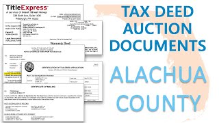 Alachua County - Locate all Info and Documents for Tax Deed Auction Excess Proceeds Claims