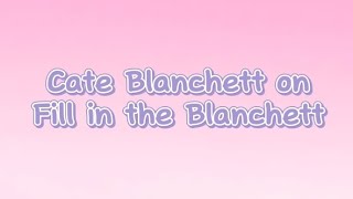 Cate Blanchett on Fill in the Blanchett || #edit ||#cateblanchett || #ellendegeneres || #game || Sub