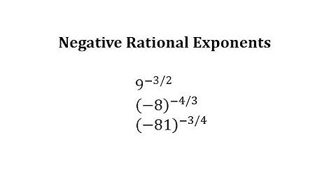 Simplify Expressions with Negative Rational Exponents (Ex 2)