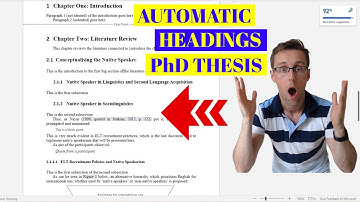 Automatic Numbering For Thesis Chapters, Sections And Subsections (Step-By-Step MS Word Guide)