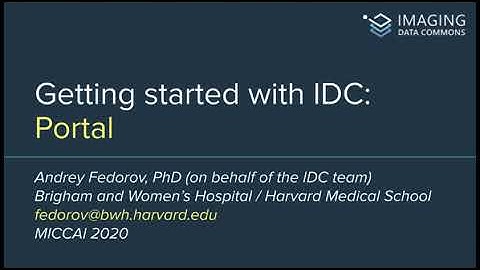Getting started with Imaging Data Commons: Portal