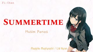 Summertime - Maggie Mugiyoshi / Lid Nyan (Cover) | [ Lirik Terjemahan Indonesia ]