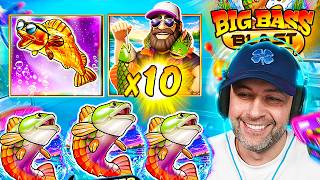WE GOT a BUNCH OF MAX BET BONUSES on BIG BASS BLAST!!