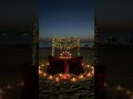 عيد ميلاد رومانسي على شاطئ البحر مع الشموع Romantic Happy Birthday Shorts 