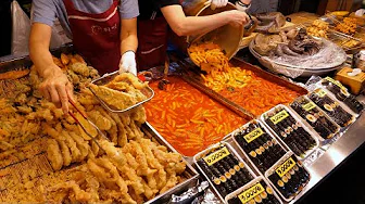 Legendary street food! Popular tteokbokki, fried food, kimbap - TOP 5 / Korean street food
