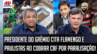 Presidente do Grêmio CITA Flamengo e paulistas ao COBRAR a PARALISAÇÃO do Brasileirão | VEJA DEBATE